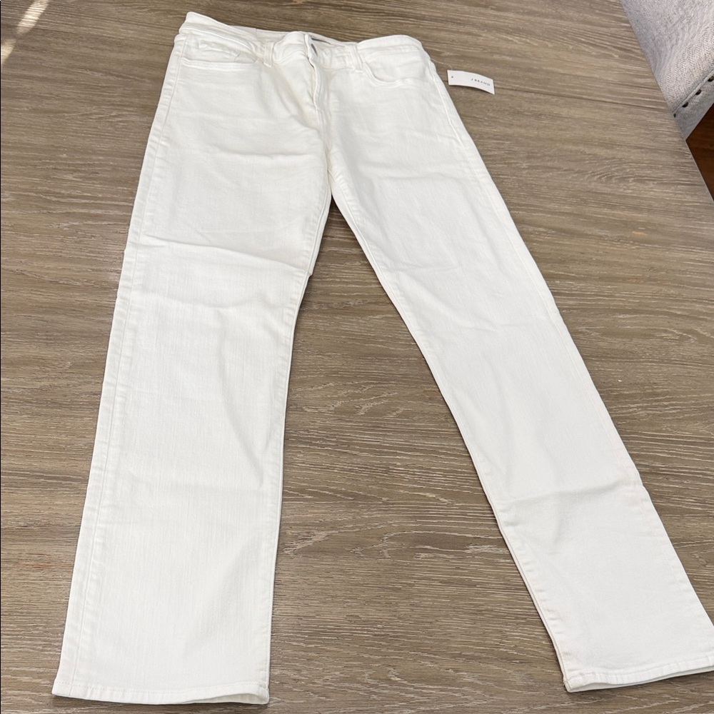 Women’s White Straight-Leg Jeans